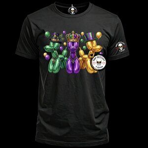 Mardi Gras DTF Printed T-Shirt | Gildan 50/50 Unisex Tee | Custom & Personalized